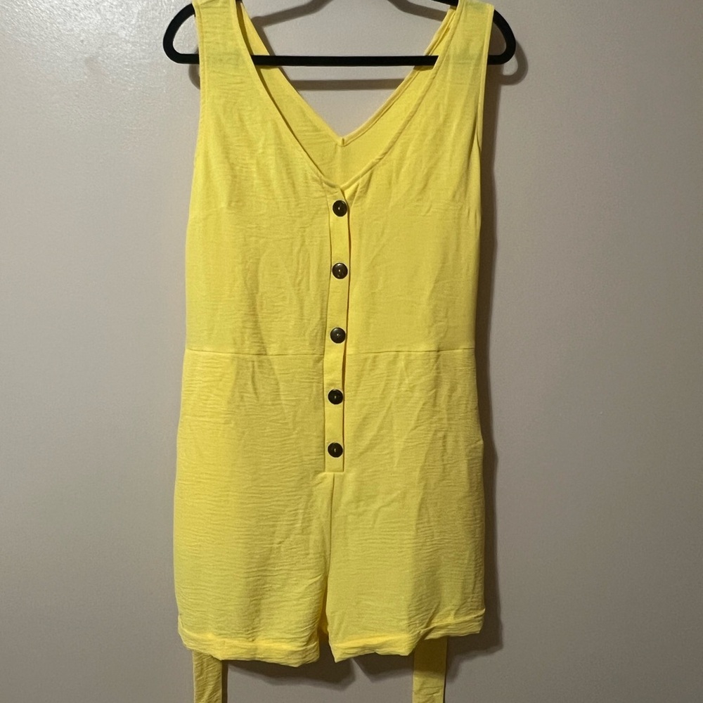 Vibrant Yellow Sleeveless Romper